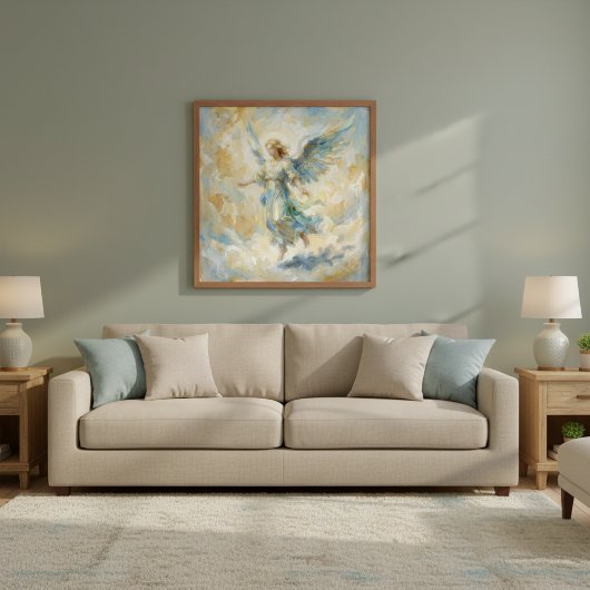 Watercolor Heavenly Angel Poster ポスター