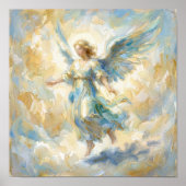 Watercolor Heavenly Angel Poster ポスター (正面)