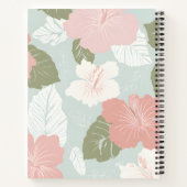 Watercolor Hibiscus Flowers tropical Personalized ノートブック (裏面)