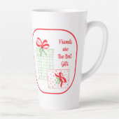 Watercolor Holiday Friends are the Best Gifts カフェラテマグ (右)