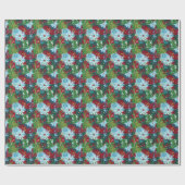 Watercolor Holiday Silhouettes Wrapping Paper ラッピングペーパー (フラット)