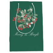 Watercolor Holly  ミディアムペーパーバッグ (正面)