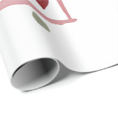 Watercolor Holly Berries Christmas Tree Holiday ラッピングペーパー (ロールコーナー)