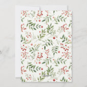 Watercolor Holly Frame Photo Christmas Happy シーズンカード (裏面)