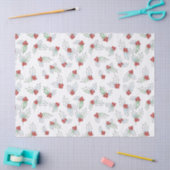 Watercolor Holly Leaves and Red Berries Christmas 薄葉紙 (クラフト)