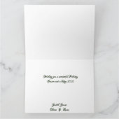 Watercolor Holly with Berries Photo Christmas カード (内部)