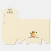 Watercolor Honey & Bees Baby Shower Yellow フェイバーボックス (見開き)