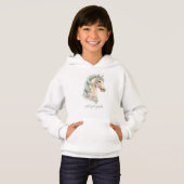 Watercolor Horse Head Hoodie (正面フル)