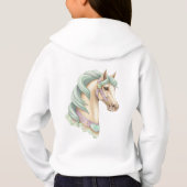 Watercolor Horse Head Hoodie (裏面)