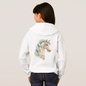Watercolor Horse Head Hoodie (裏面フル)