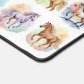 Watercolor Horses デスクマット (コーナー)