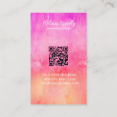 Watercolor Hot Pink and Orange Earrings Display 名刺 (裏面)