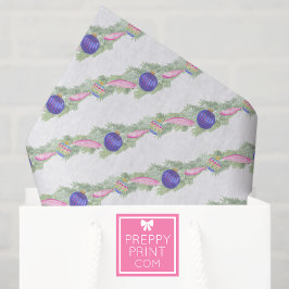 Watercolor Hot Pink Bow Garland Christmas 薄葉紙