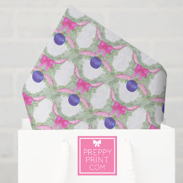 Watercolor Hot Pink Bow Garland Christmas 薄葉紙