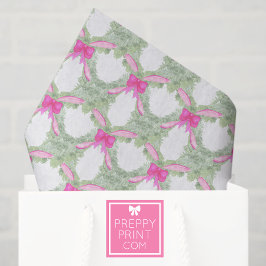 Watercolor Hot Pink Bow Garland Christmas 薄葉紙