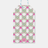 Watercolor Hot Pink Bow Ginger Jar Christmas Gift ギフトタグ (裏面)