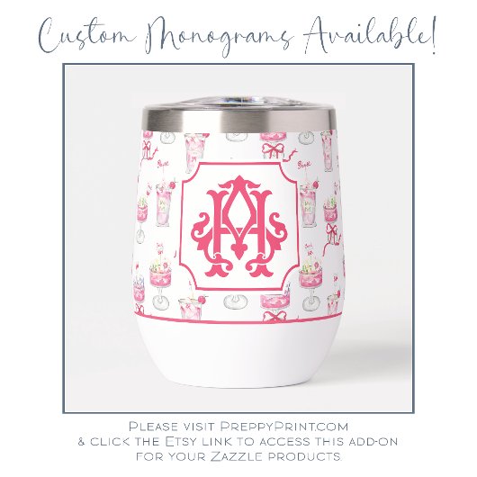 Watercolor Hot Pink Mahjong Cocktails