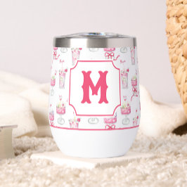 Watercolor Hot Pink Mahjong Cocktails