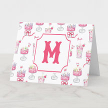 Watercolor Hot Pink Mahjong Cocktails