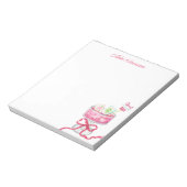 Watercolor Hot Pink Mahjong Cocktails ノートパッド (回転)