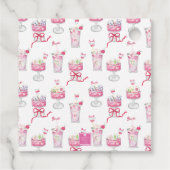 Watercolor Hot Pink Mahjong Cocktails フェイバータグ (裏面)