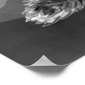 Watercolor Howling Coyote Animal Art ポスター (角)