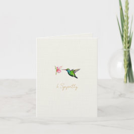 Watercolor Humming bird Sympathy card サンキューカード