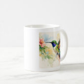 Watercolor Hummingbird コーヒーマグカップ (正面右)