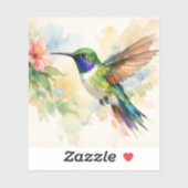Watercolor Hummingbird シール (シート)