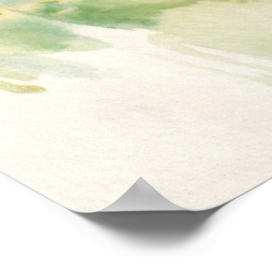 Watercolor Hummingbird ポスター (角)