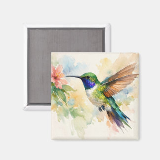 Watercolor Hummingbird マグネット