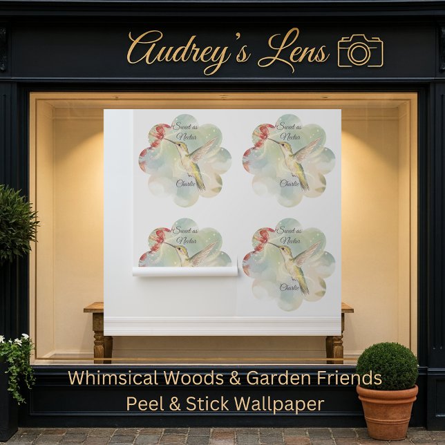 Watercolor Hummingbird Floral Nursery 壁紙 (クリエイターアップロード済み)