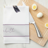 Watercolor Hummingbird with Florals キッチンタオル (四つ折り)