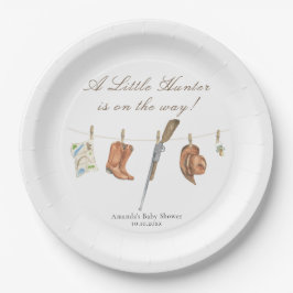Watercolor Hunter Baby Shower ペーパープレート