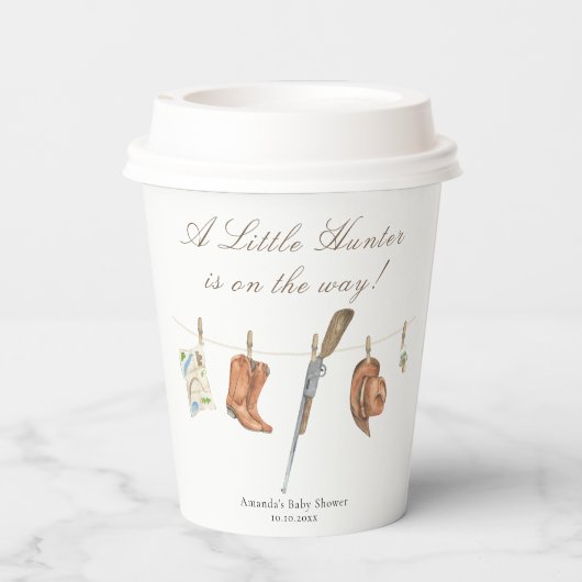 Watercolor Hunter Baby Shower 紙コップ (裏面)