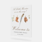 Watercolor Hunter Baby shower Welcome アクリルサイン (傾斜)