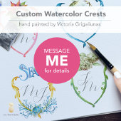 Watercolor Hydrangea Crest Wedding Invitations 招待状