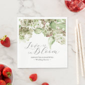 Watercolor Hydrangea Flowers Wedding Shower スタンダードランチョンナプキン (インサイチュ)