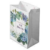 Watercolor Hydrangeas “Congratulations”  ミディアムペーパーバッグ (正面アングル)