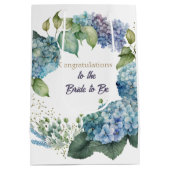 Watercolor Hydrangeas “Congratulations”  ミディアムペーパーバッグ (裏面)