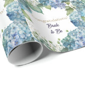 Watercolor Hydrangeas “Congratulations” Wrapping  ラッピングペーパー (ロールコーナー)