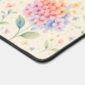 Watercolor Hydrangeas in Pastel Bloom デスクマット (コーナー)
