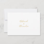 Watercolor Hydrangeas Pink Shades Wedding  出欠カード (裏面)