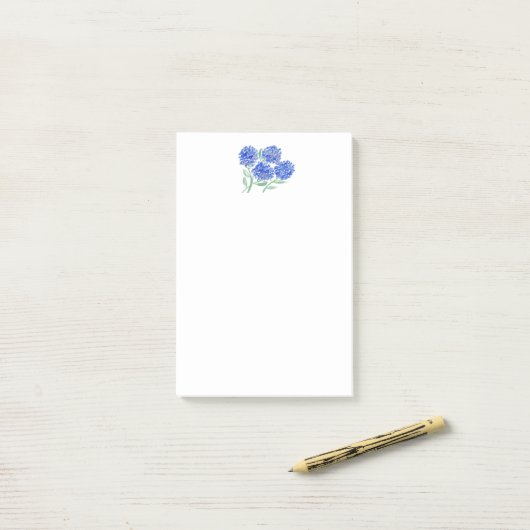 Watercolor Hydrangeas Post-it ポストイット (デスク上)