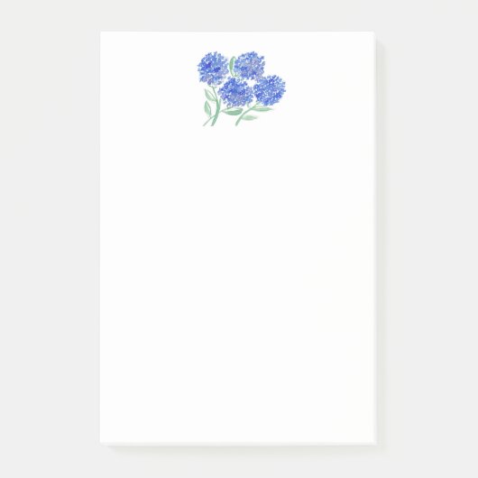 Watercolor Hydrangeas Post-it ポストイット (正面)