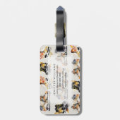 Watercolor Ice Skates with Autumn Leaves Pattern   ラゲッジタグ (裏面縦)