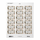 Watercolor Ice Skates with Autumn Leaves Pattern   ラベル (フルシート)