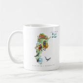 Watercolor Illustrated Map Argentina | Monogram コーヒーマグカップ (左)