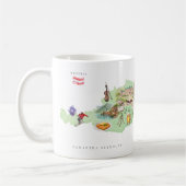 Watercolor Illustrated Map Austria | Monogram コーヒーマグカップ (左)