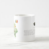 Watercolor Illustrated Map Belgium | Monogram コーヒーマグカップ (中央)